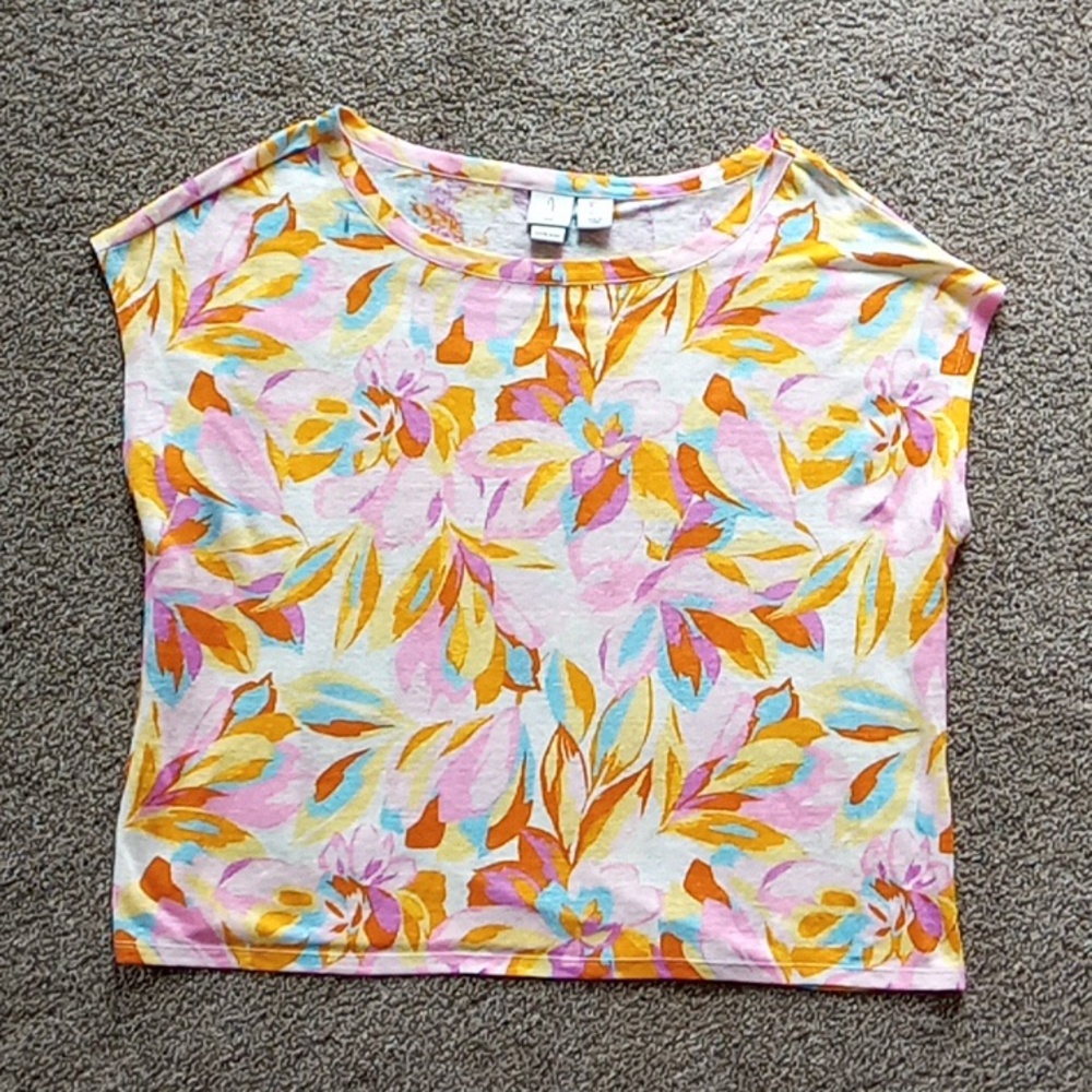 Joie Floral Print Linen Shirt - Picture 3 of 5